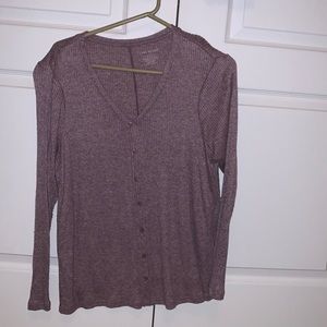 Ribbed long sleeve top
